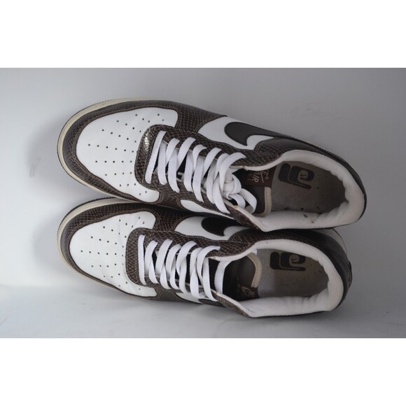Nike Air Force 1 Premium Brown Snakeskin Men's 12 Sneaker 309096-121 Shoes White - Picture 12 of 16
